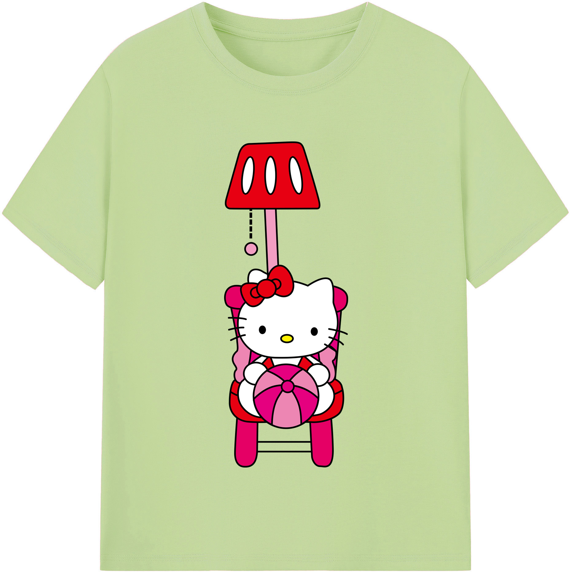 （画像用） Hello Kitty ハローキティ 綿100％半袖Tシャツ（フロントプリント）